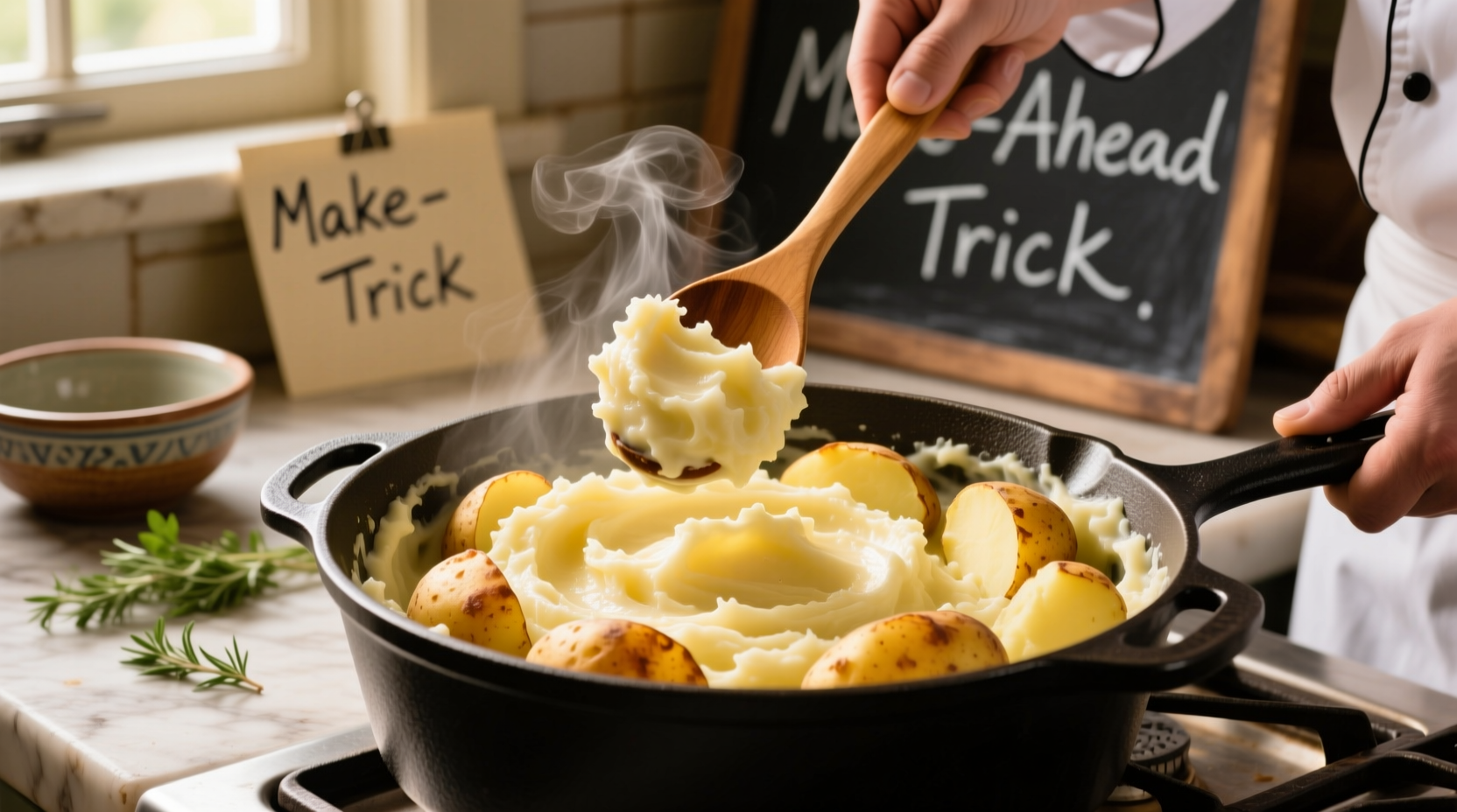 make ahead mashed potato trick