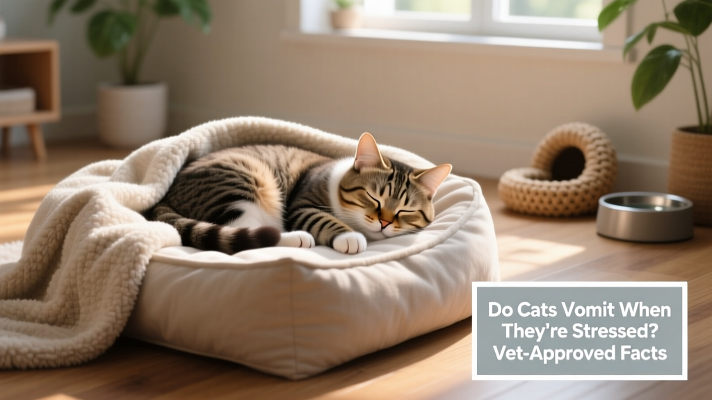 Cat hiding comfortably in a covered bed with soft blankets, showing a relaxed posture