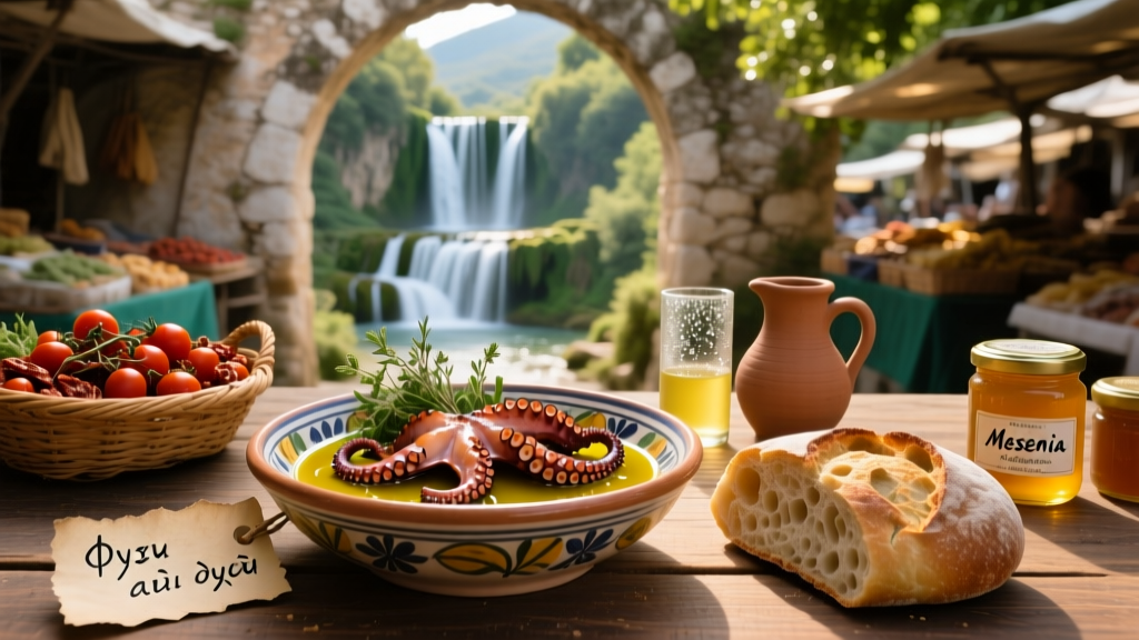 Polylimnio Waterfalls in Messenia, Peloponnese: A Hidden Gem Where Myth, Geology, and Culinary Heritage Converge