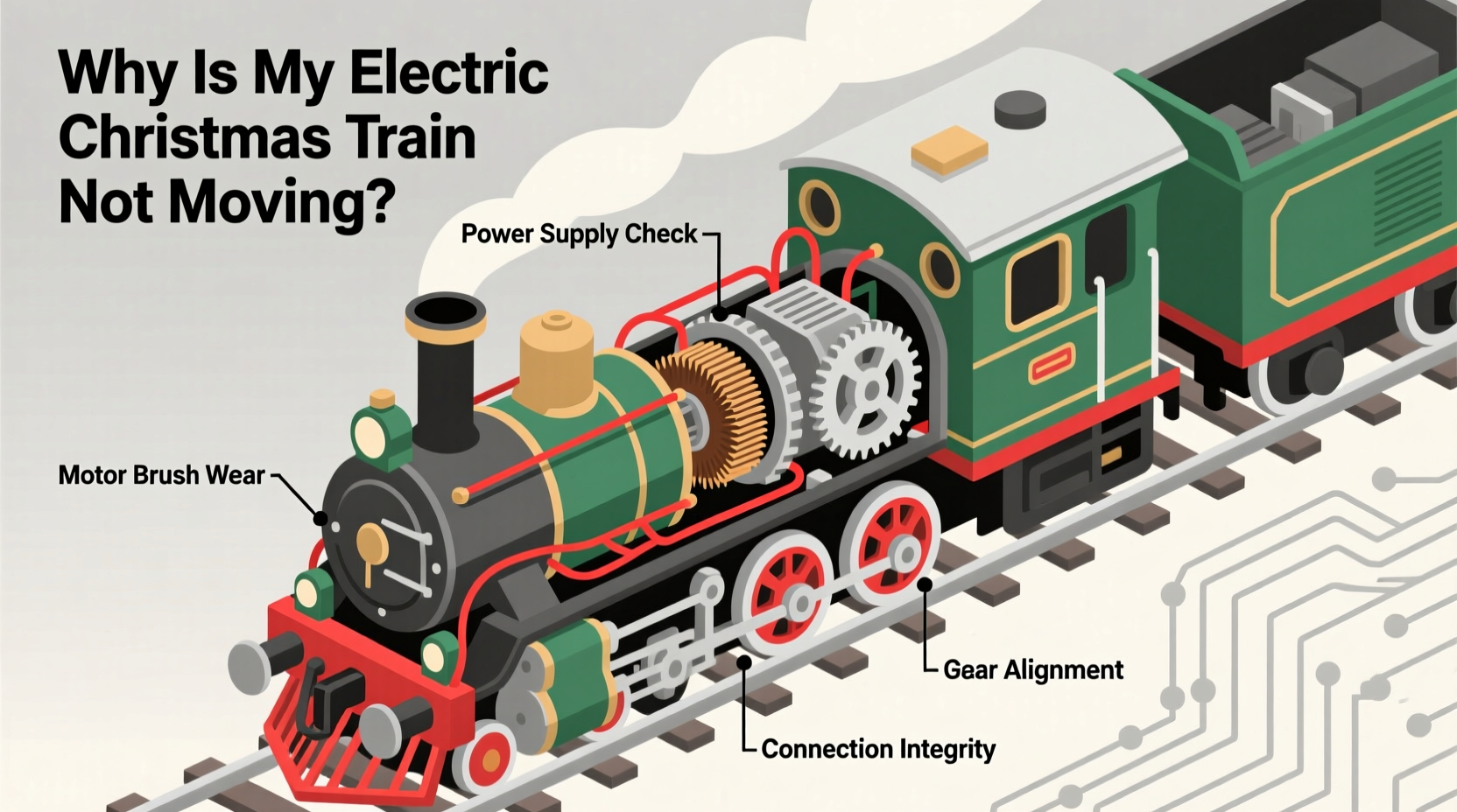 why is my electric christmas train not moving troubleshooting motor issues