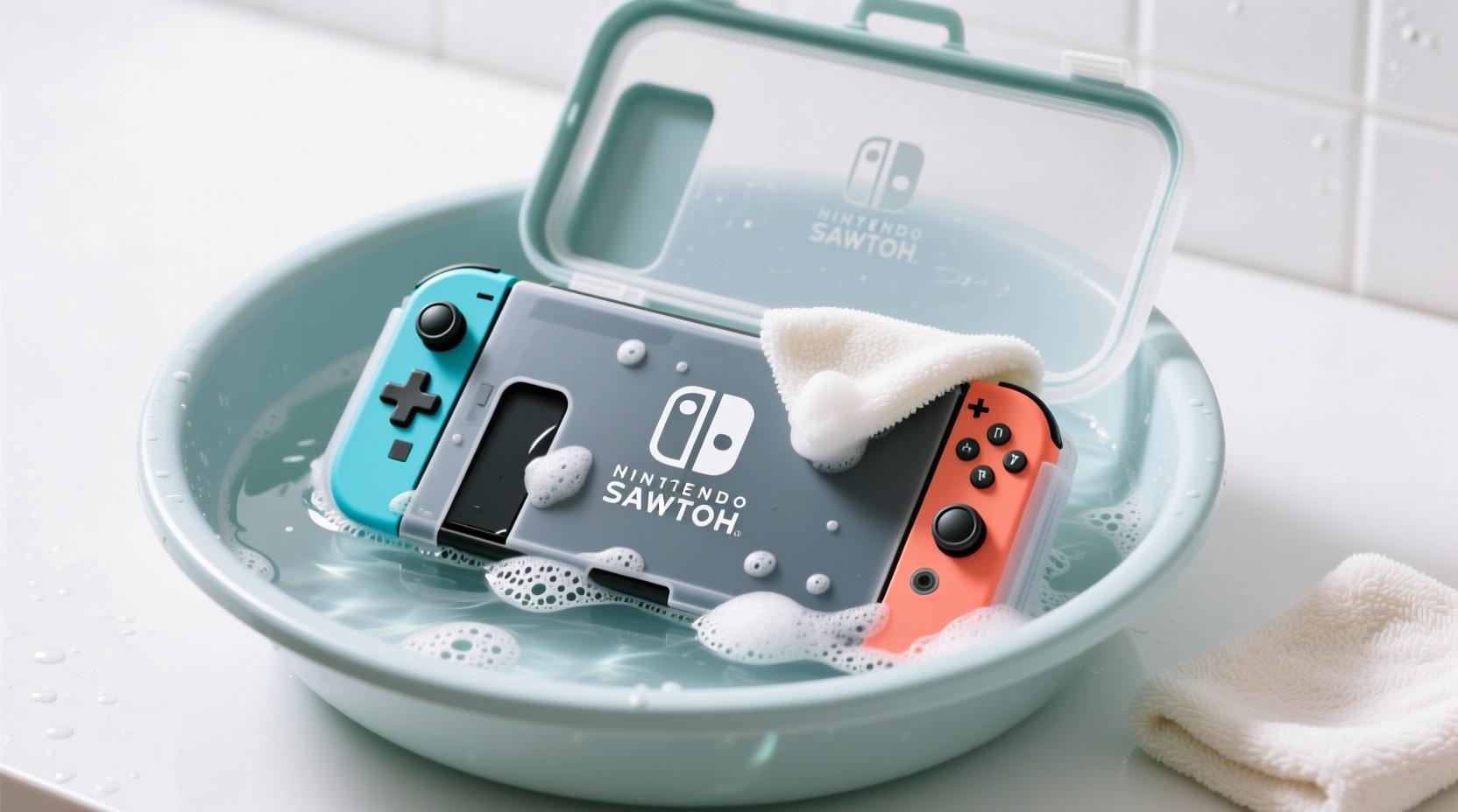 how to wash a nintendo switch case safely