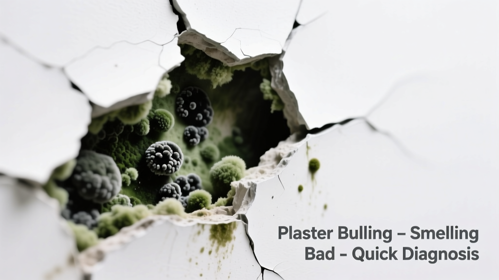 Plaster Bulging & Smelling Bad: Quick Diagnosis