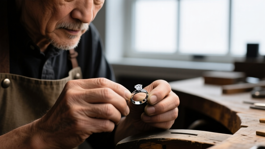 Close-up of a jeweler