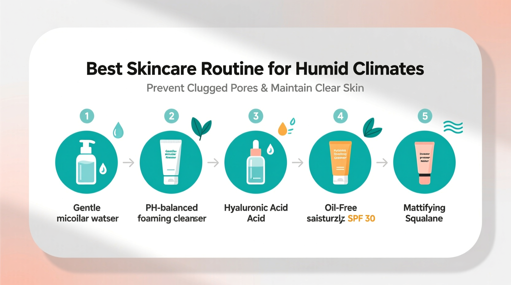 best skincare routine for humid climates to avoid clogged pores