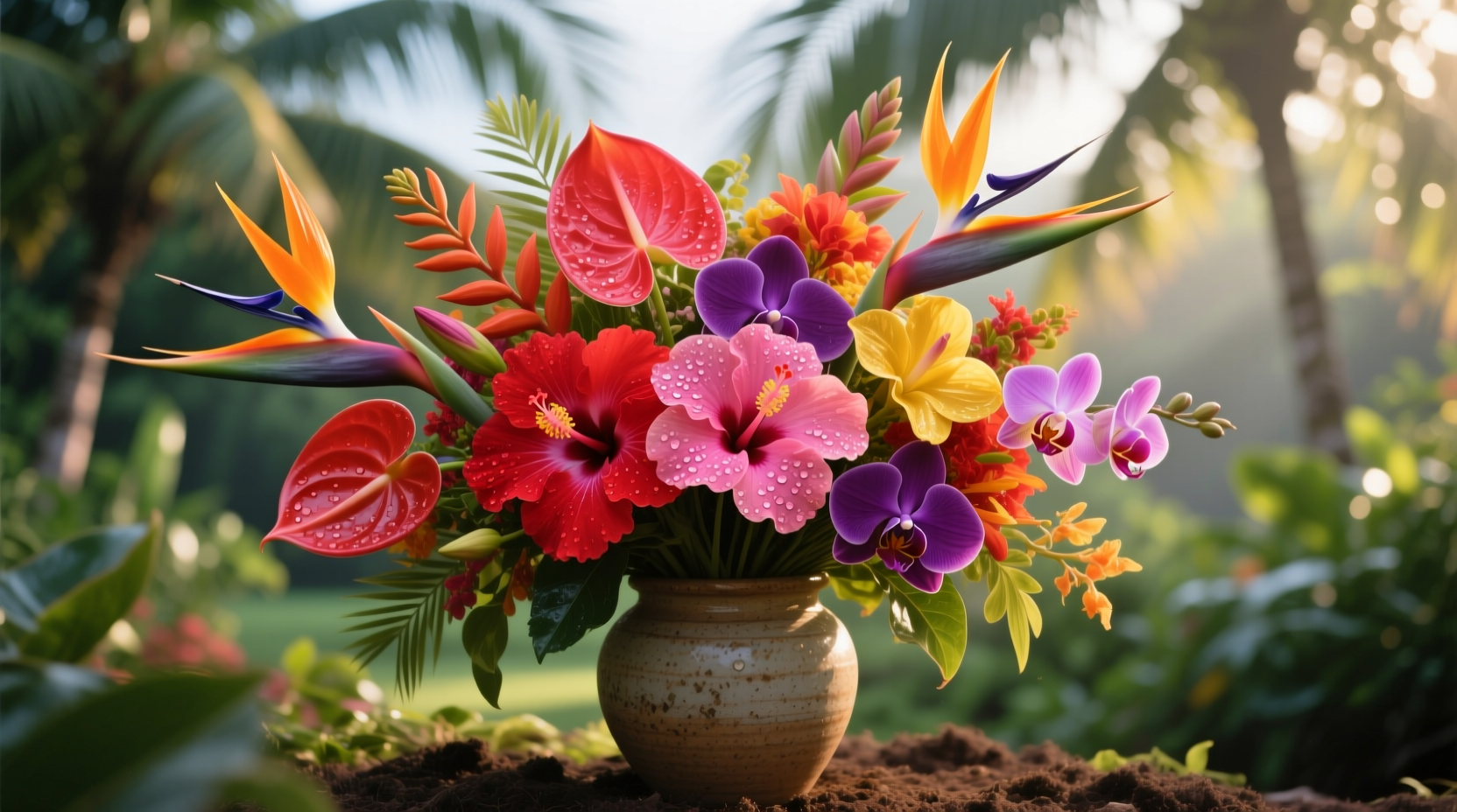 tropical types of flowers