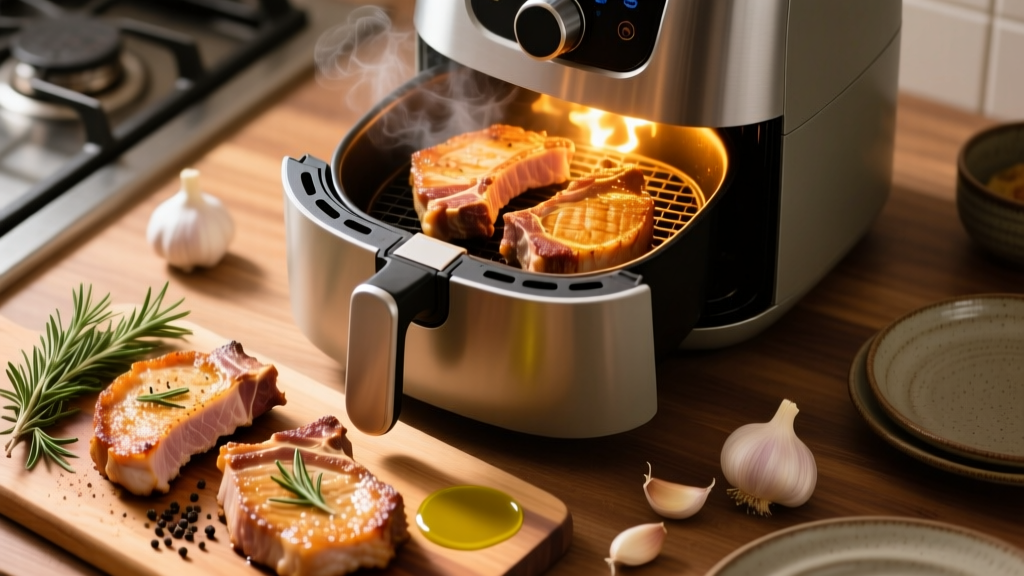 Smothered Pork Chops in Air Fryer: Crispy & Juicy