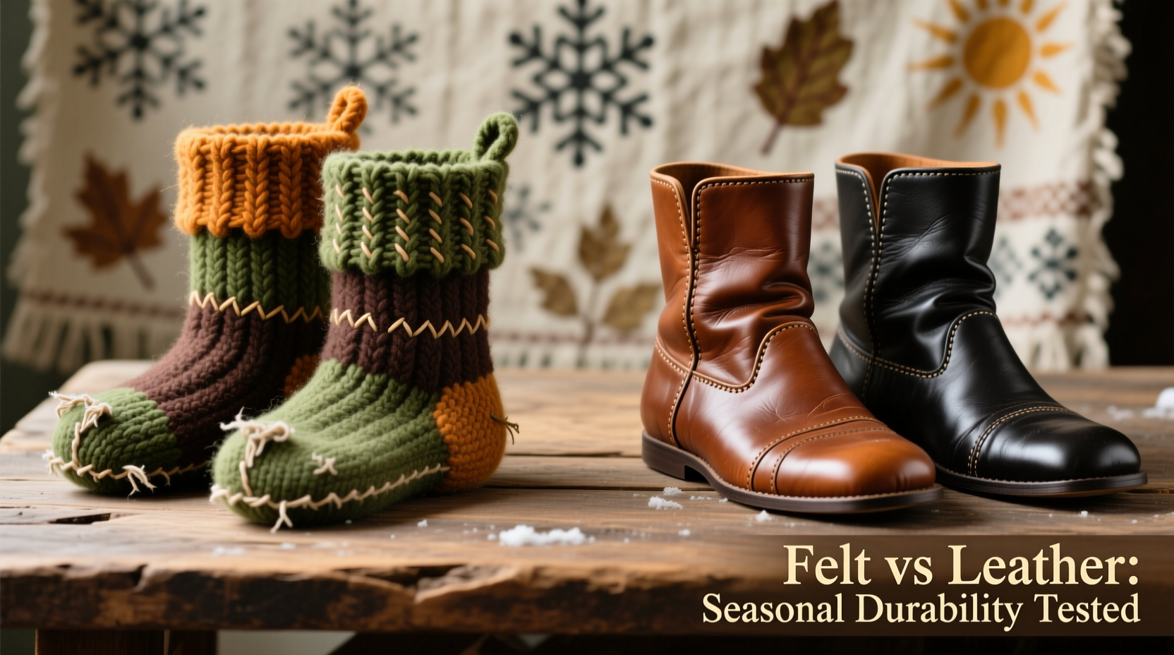 handmade felt stockings vs leather ones which lasts longer through seasons