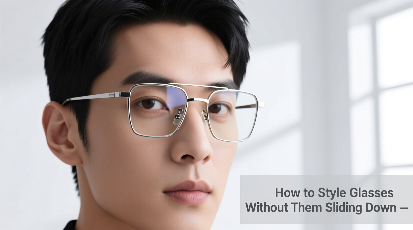 how to style glasses without them sliding down your nose