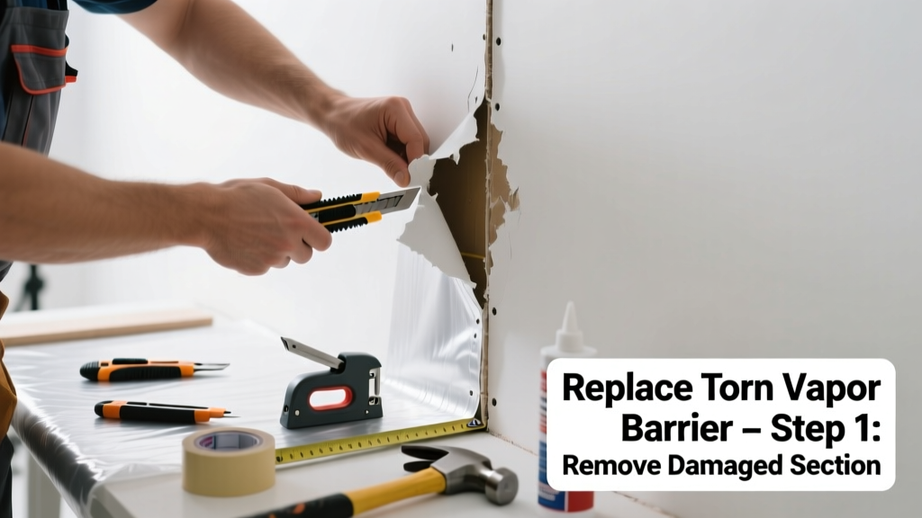 How to Replace a Torn Wall Vapor Barrier Section