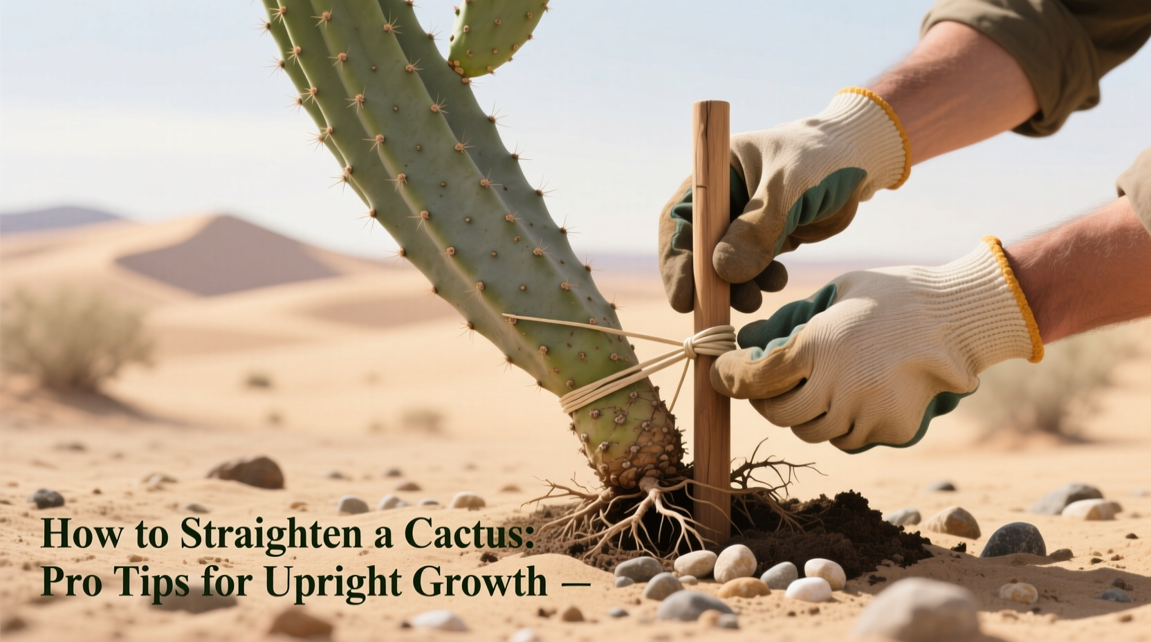 Straighten a Cactus in 3 Steps | TheHomeSprouts