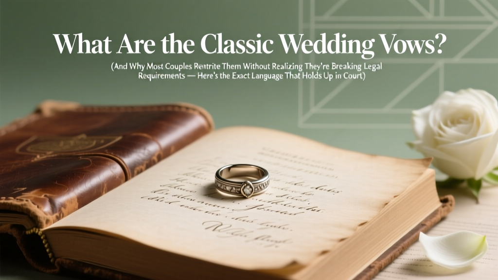 Classic Wedding Vows: Legal Requirements & Texts