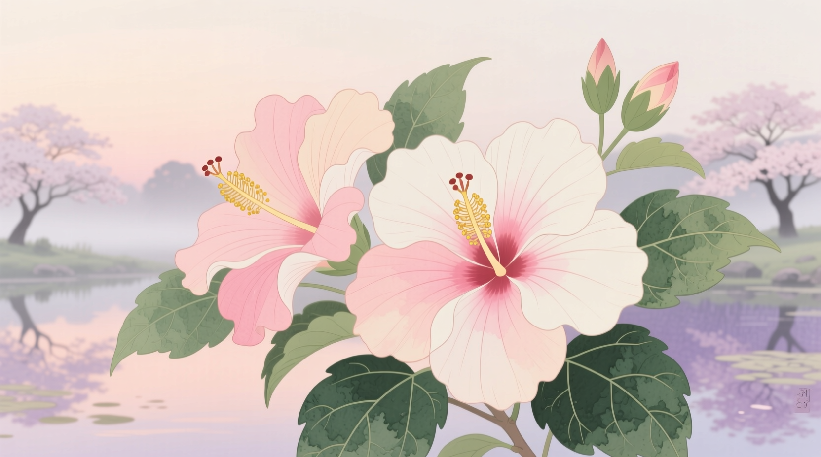 double peach hibiscus