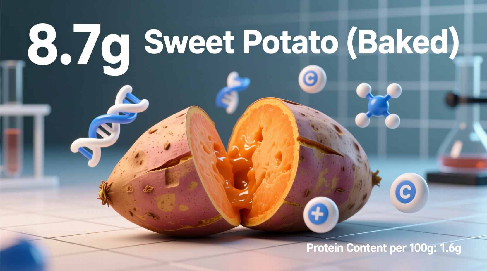how much protein is in sweet potato