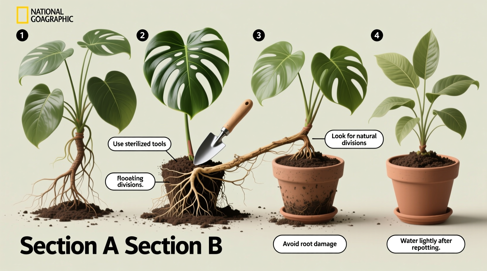 Divide Monstera Plants in 5 Steps | TheHomeSprouts