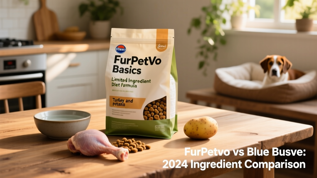 FurPetVo Basics Limited Ingredient Diet bag featuring turkey and potato formula