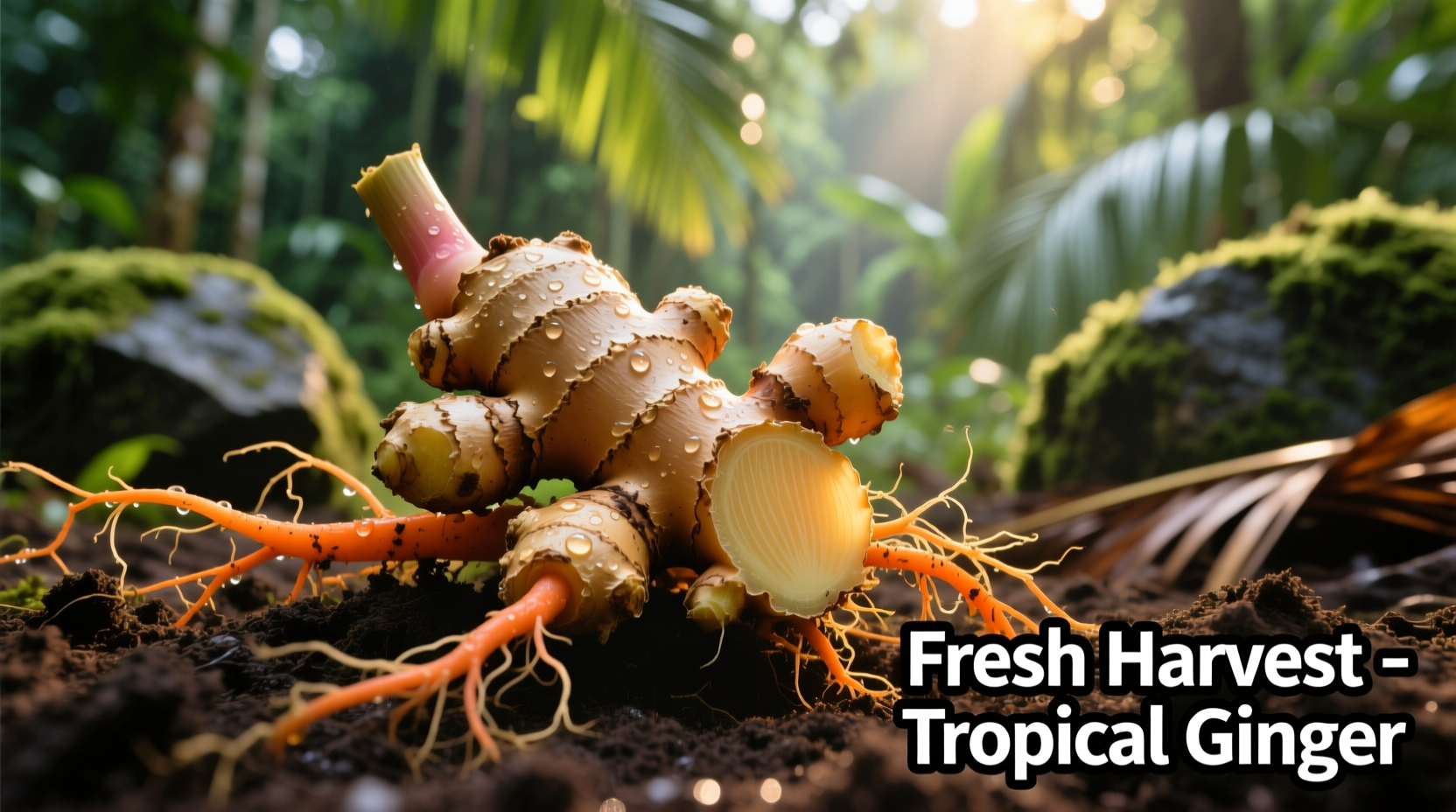 Frische Ingwerwurzeln aus tropischem Anbau