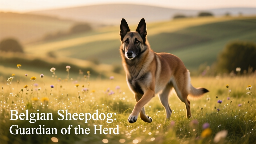Vertical photo of belgian sheepdog outdoors