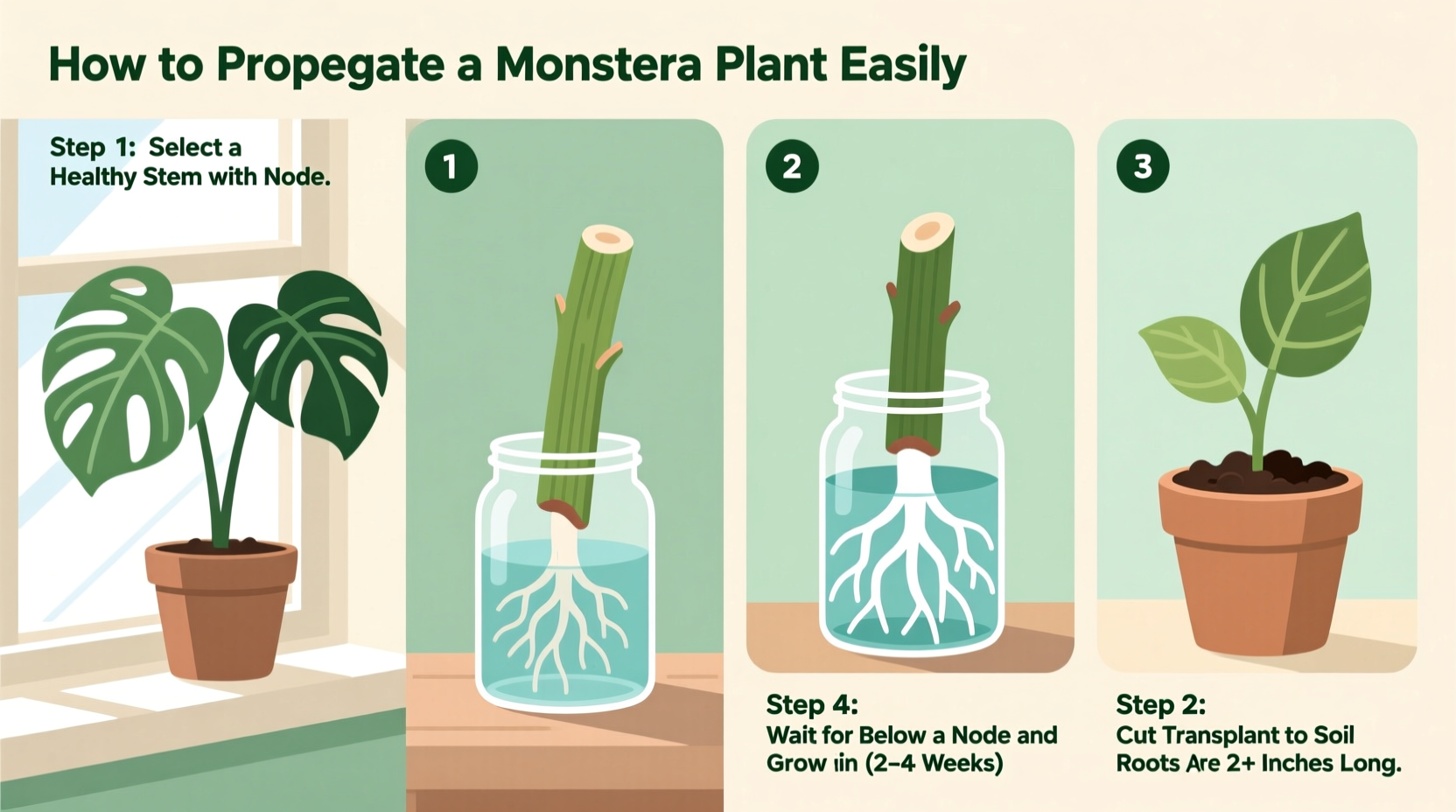 Propagate Monstera in 3 Steps | TheHomeSprouts