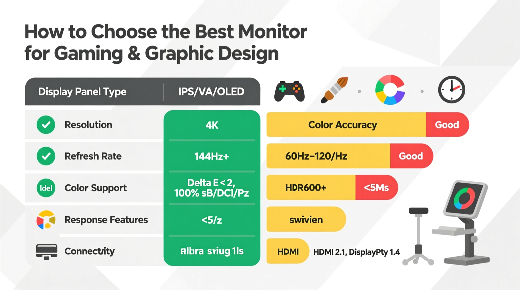 how to pick the best monitor for both gaming and graphic design work