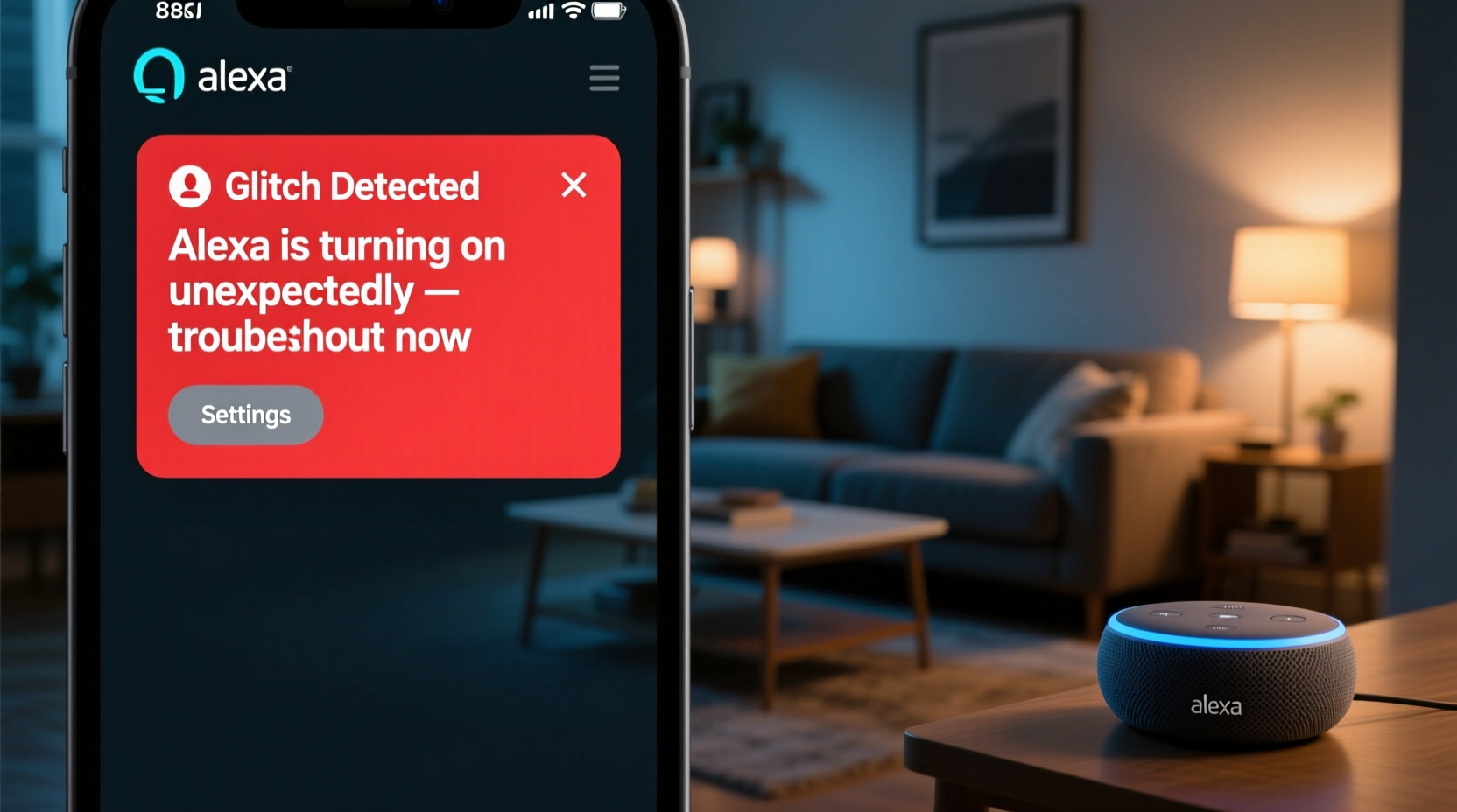 why does my alexa turn on randomly and how to stop the glitches