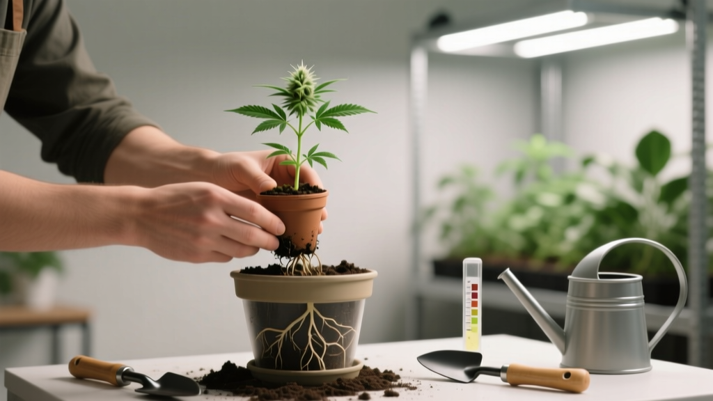 Indoor Weed Repotting Guide: 7 Science-Backed Steps