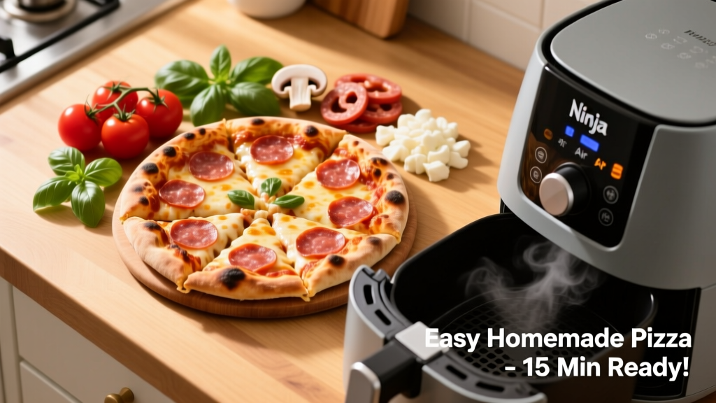 Homemade Pizza in a Ninja Air Fryer Oven (Easy!)