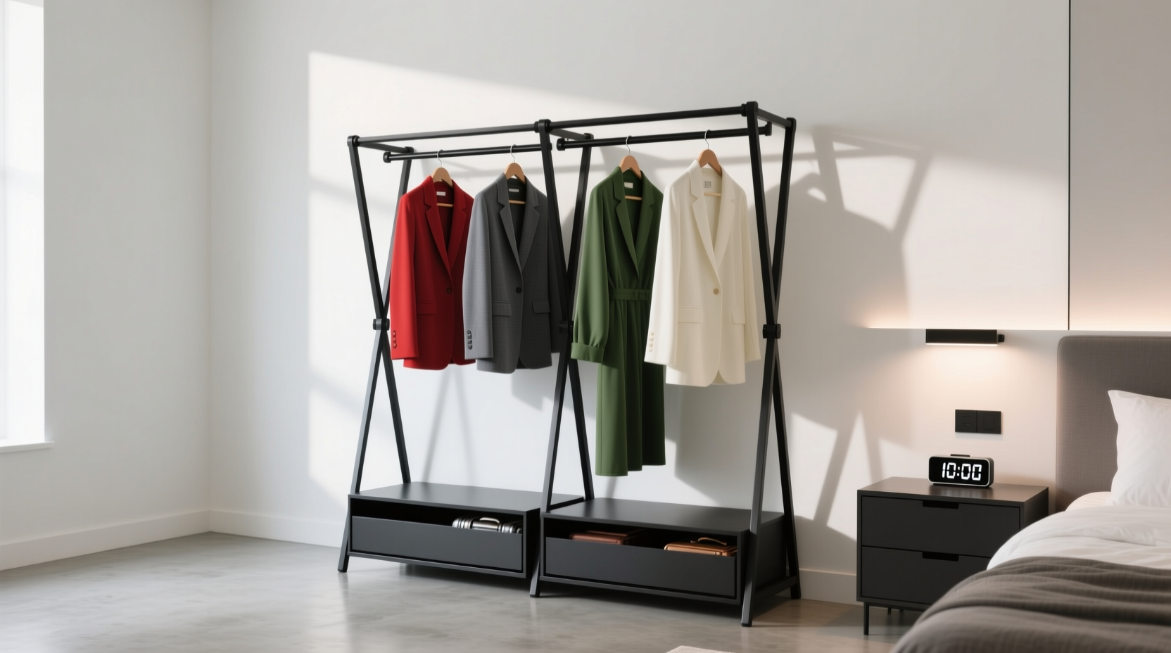 foldable garment racks closet organization tips