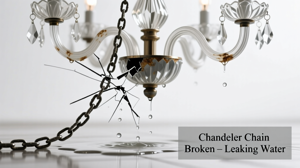 Chandelier Chain Broken & Leaking Water: Quick Diagnosis