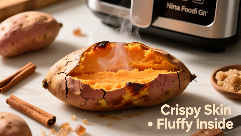 Bake Sweet Potatoes in Ninja Foodi Grill: Crispy & Fluffy