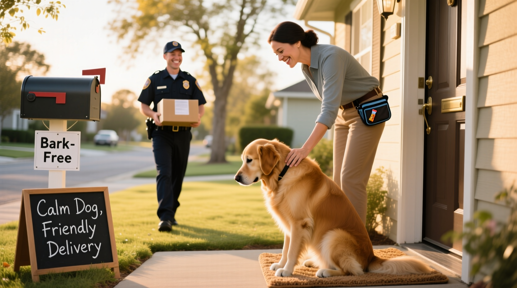how to stop your dog from barking at delivery people calmly
