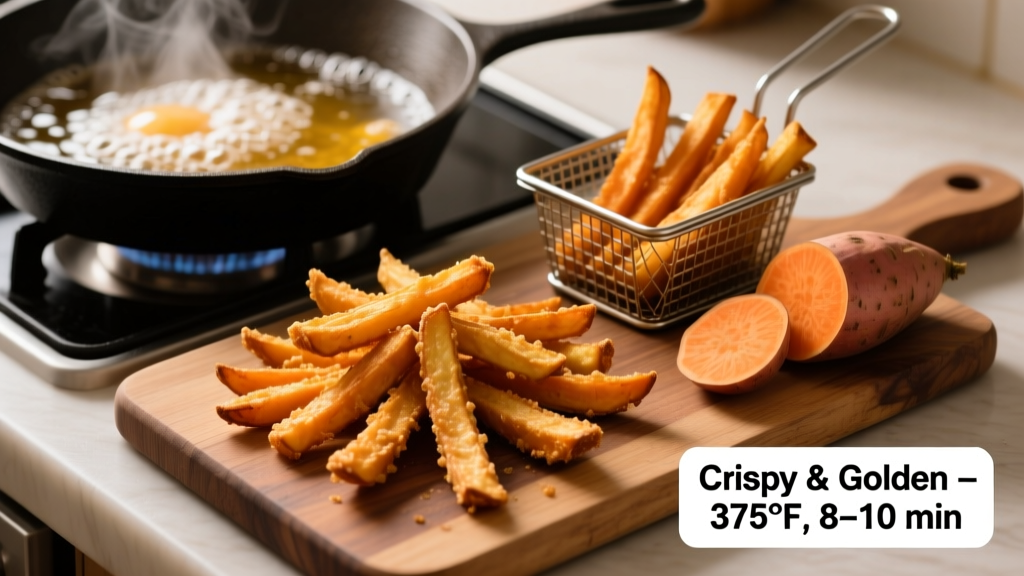 How to Deep Fry Frozen Sweet Potato Fries (Right!)
