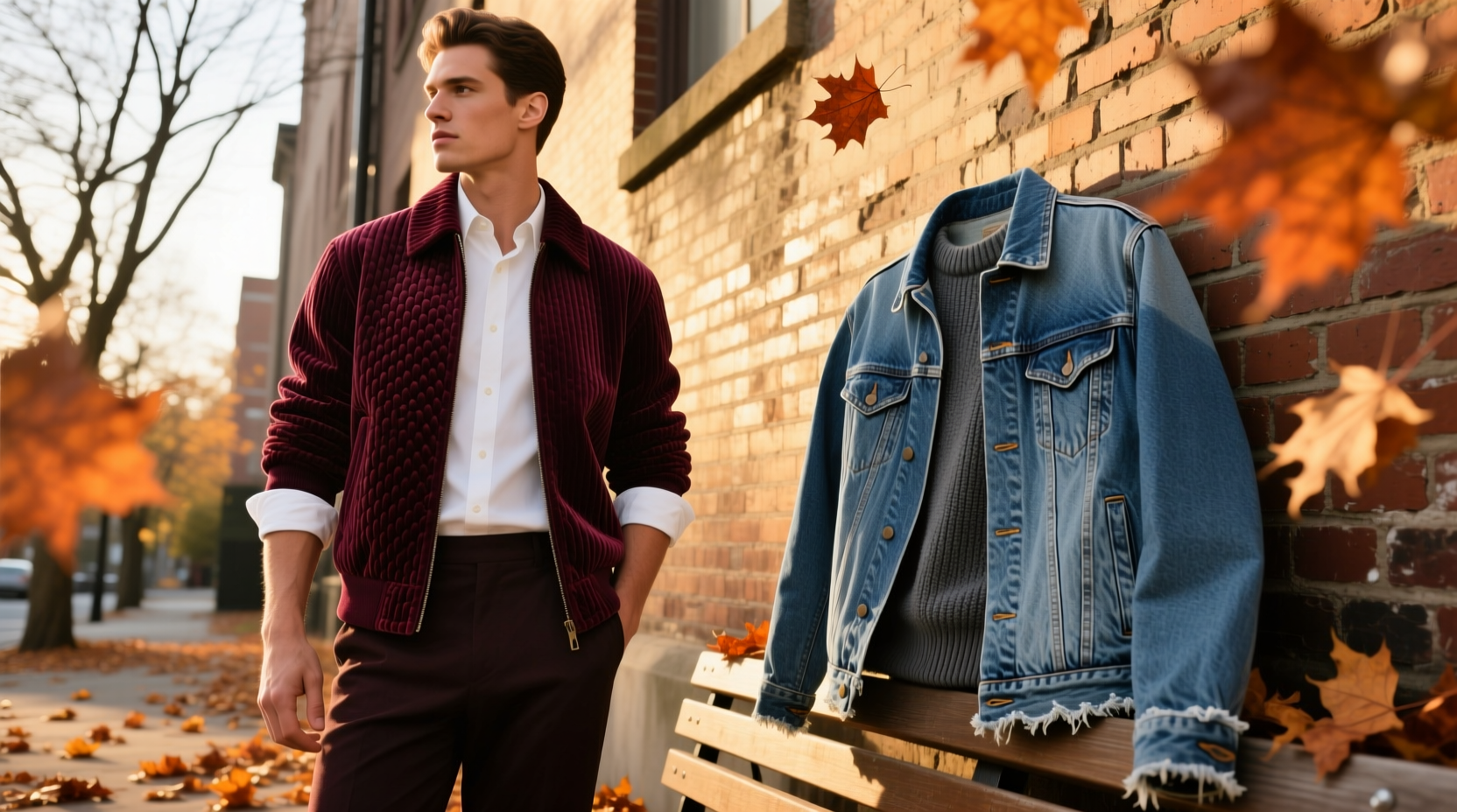 corduroy jacket vs denim trucker which one works better for fall layering