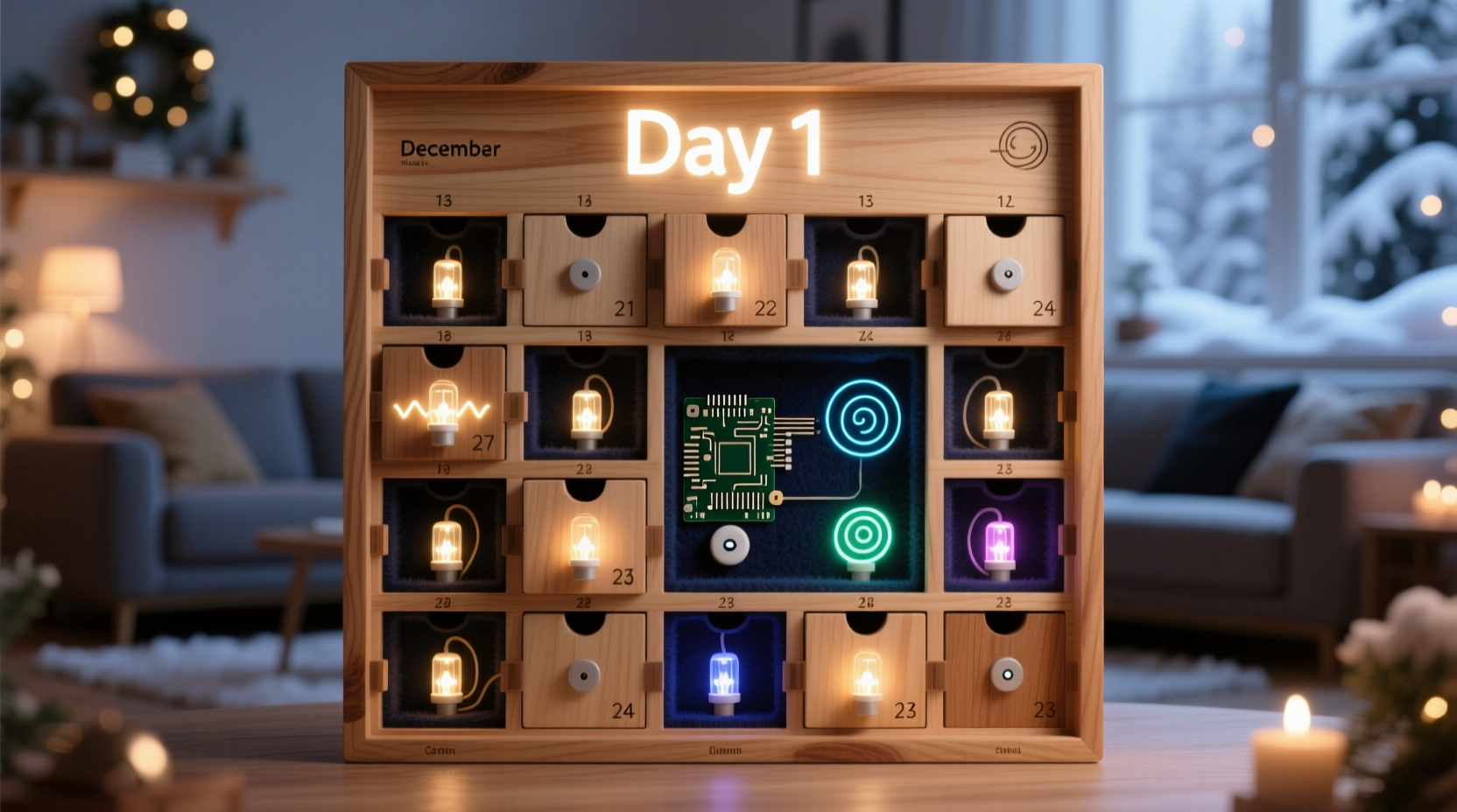 how to craft a personalized advent calendar linked to daily light animations