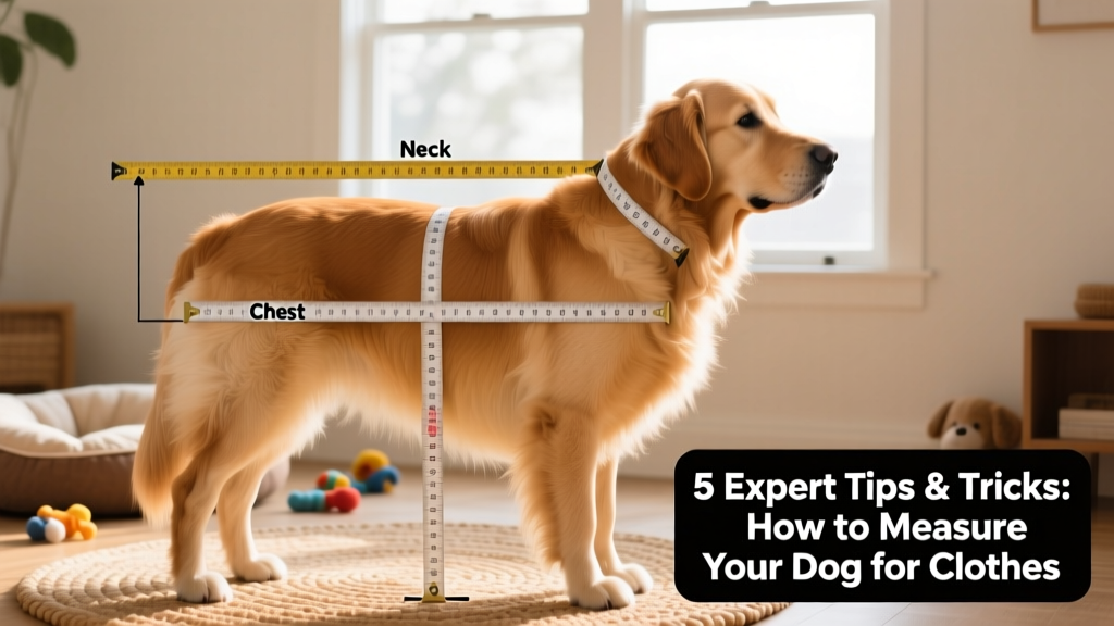 Side-by-side diagram showing correct placement of tape measure for chest, neck, and back length measurements