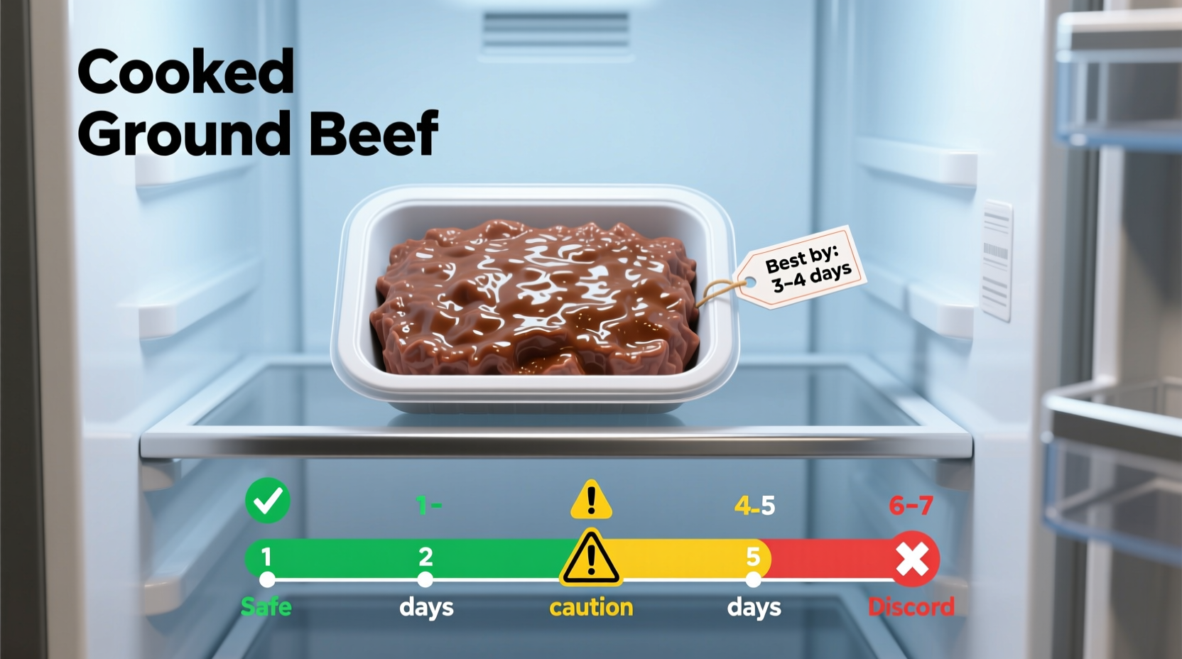 how long is cooked ground beef good for in fridge