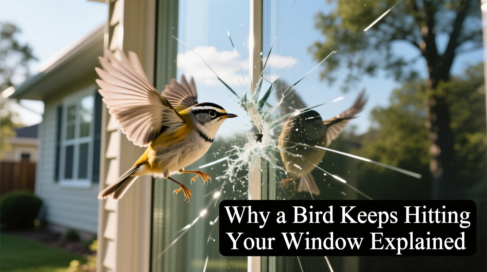 why does a bird keep hitting my window