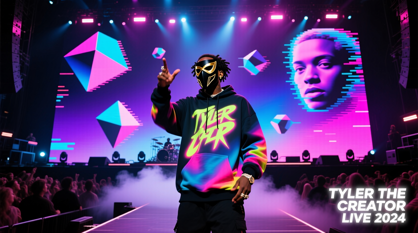 Tyler The Creator performing on stage