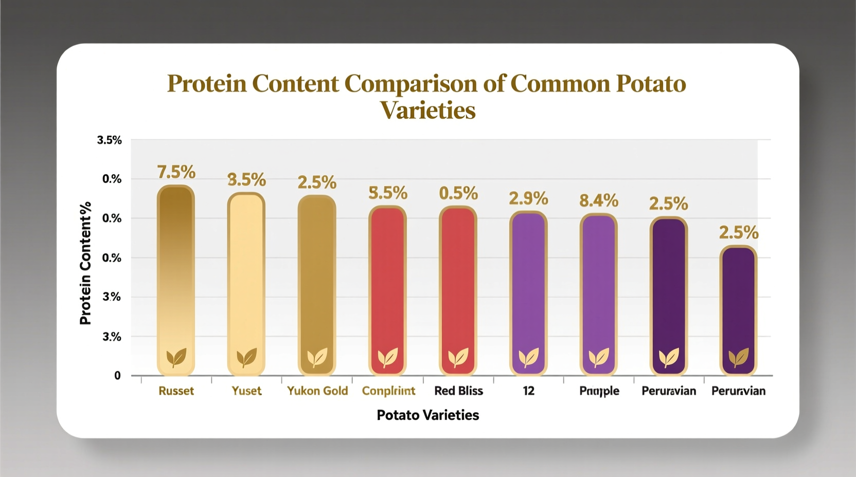 Potato protein content comparison chart