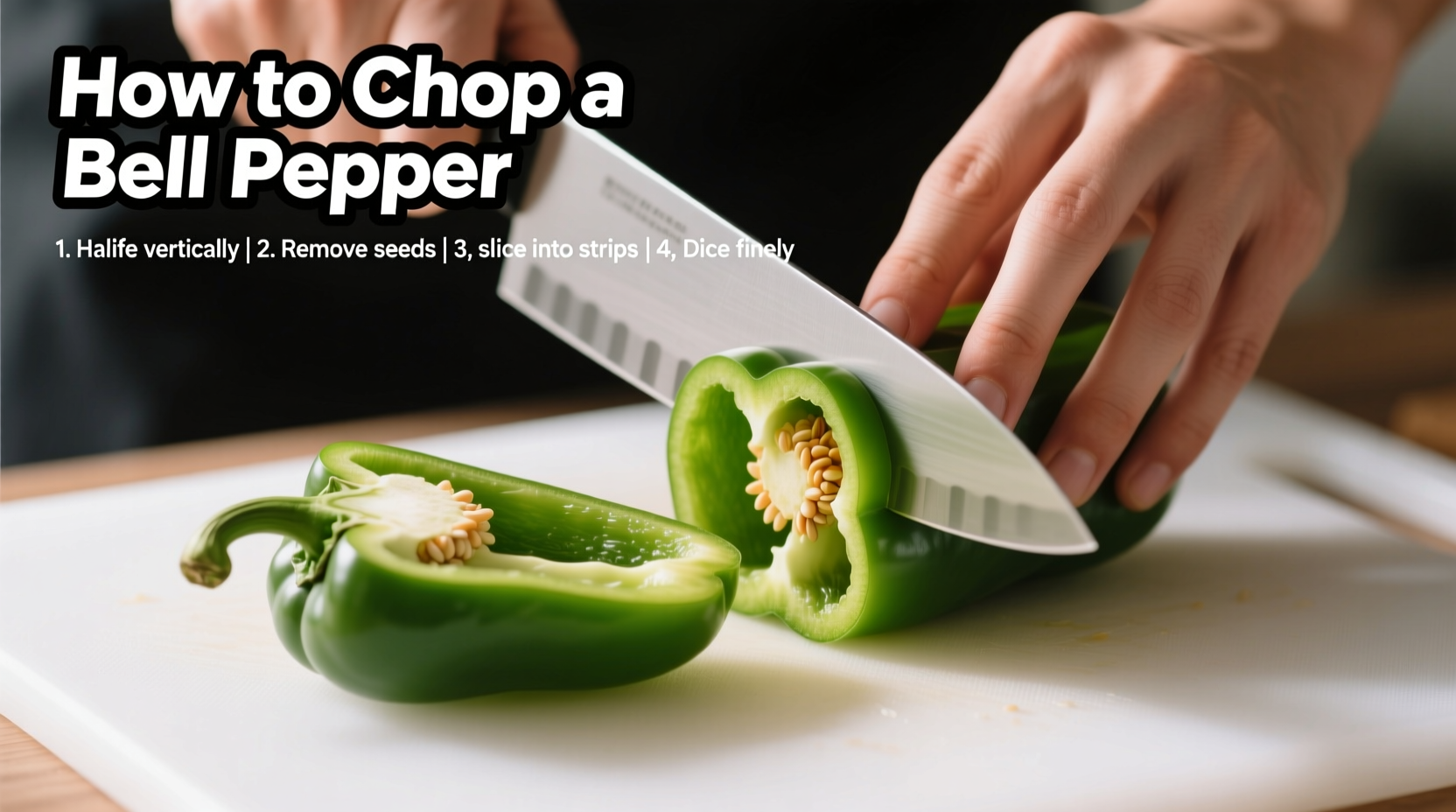how to chop a bell pepper