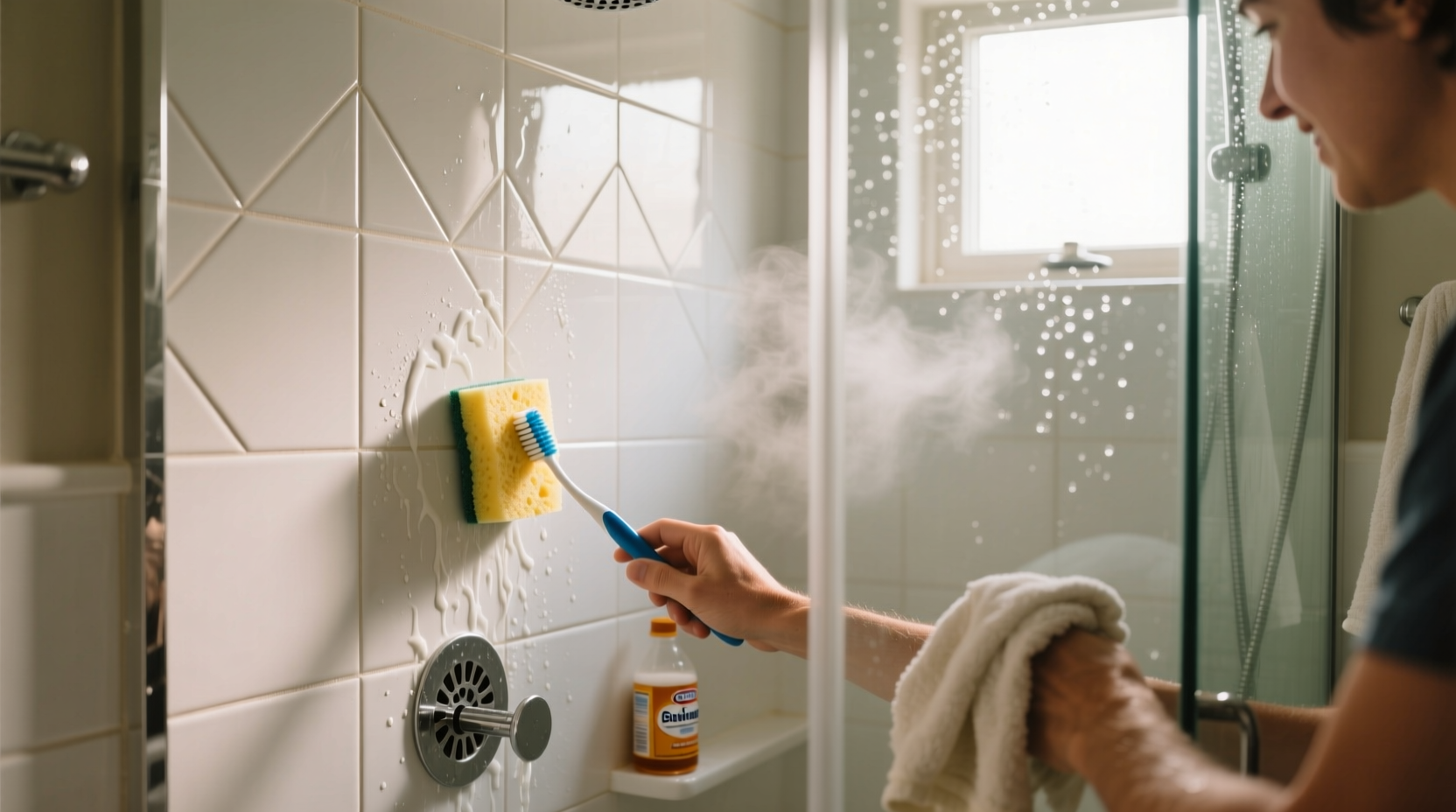 clean every part of your shower with household items