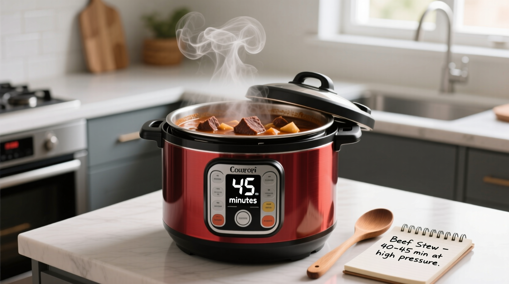 how long to pressure cook beef stew