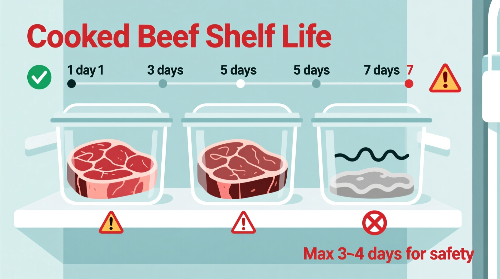 how long can cooked beef last in the fridge
