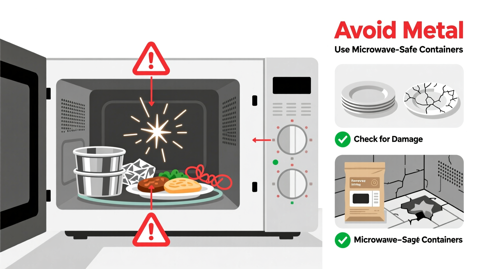 why does my microwave spark when i heat leftovers causes and quick fixes
