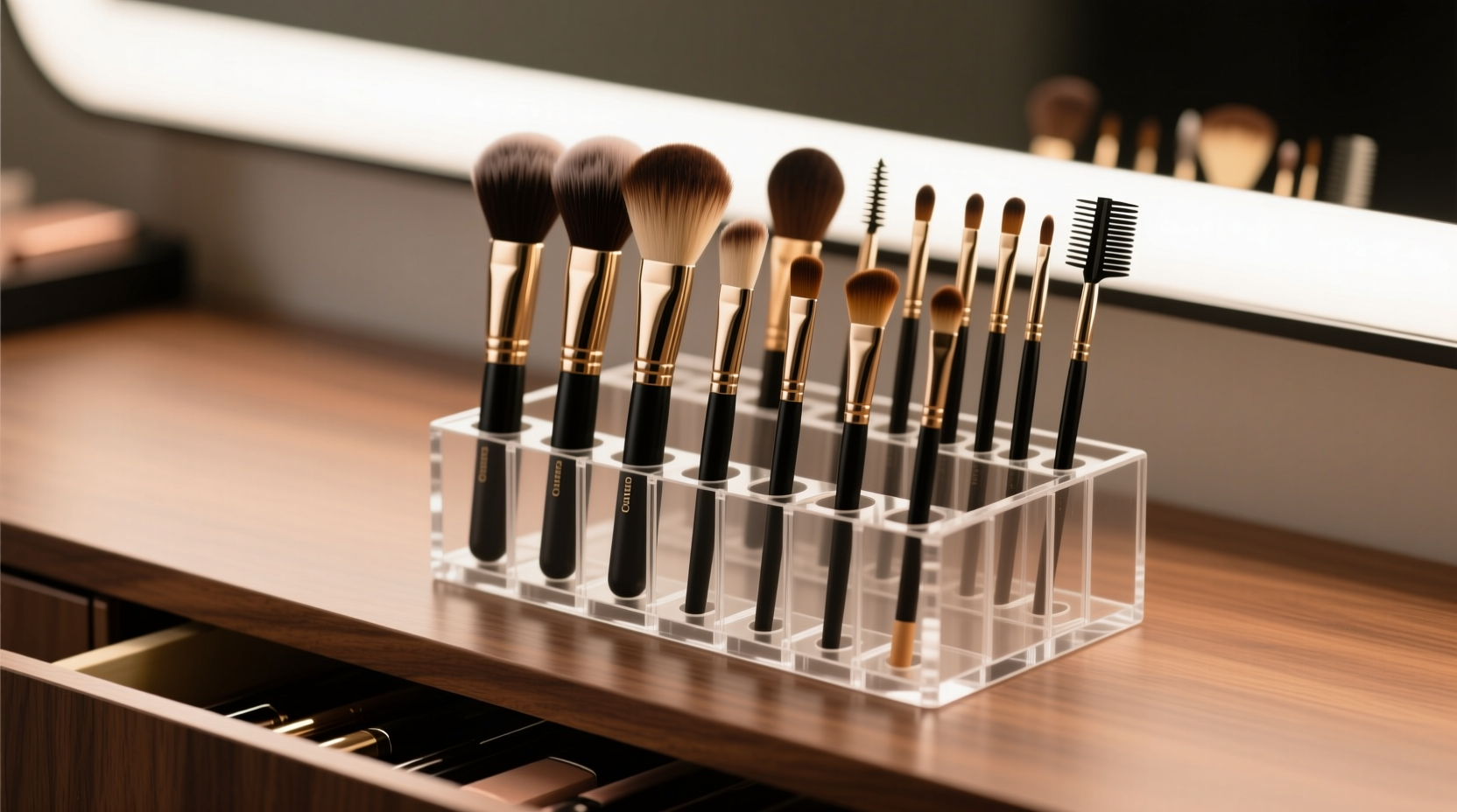 vertical beauty brush organization tips