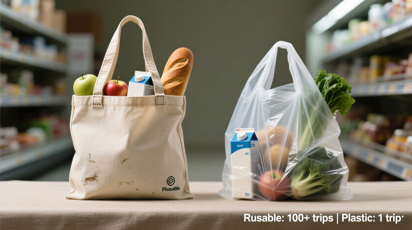 reusable grocery bags vs plastic which lasts longer through multiple trips