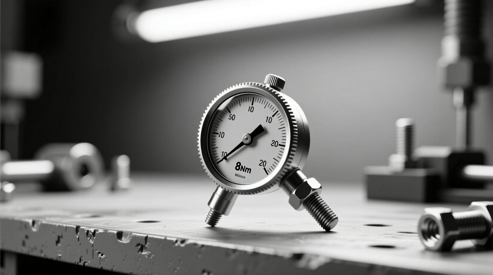 Torque gauge showing correct 8Nm setting for M5 bolts