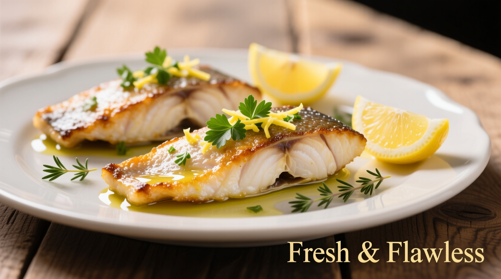 Perfectly cooked tilapia fillets with lemon and herbs