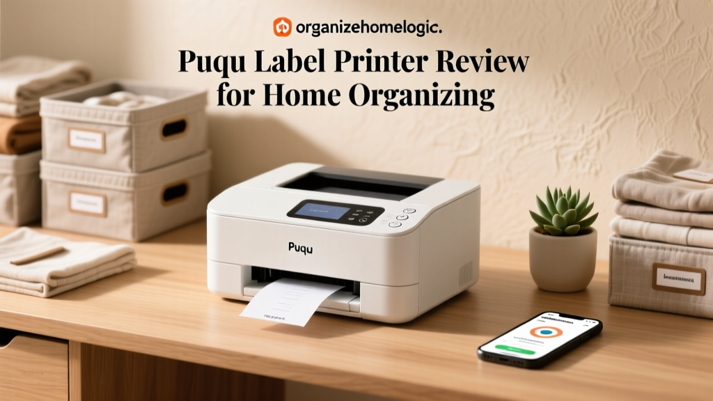Puqu Label Printer Review for Home Organizing