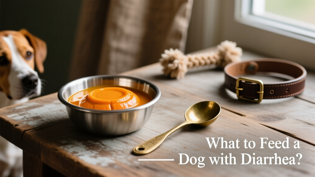 A small stainless-steel bowl containing smooth, orange canned pumpkin next to a measuring spoon