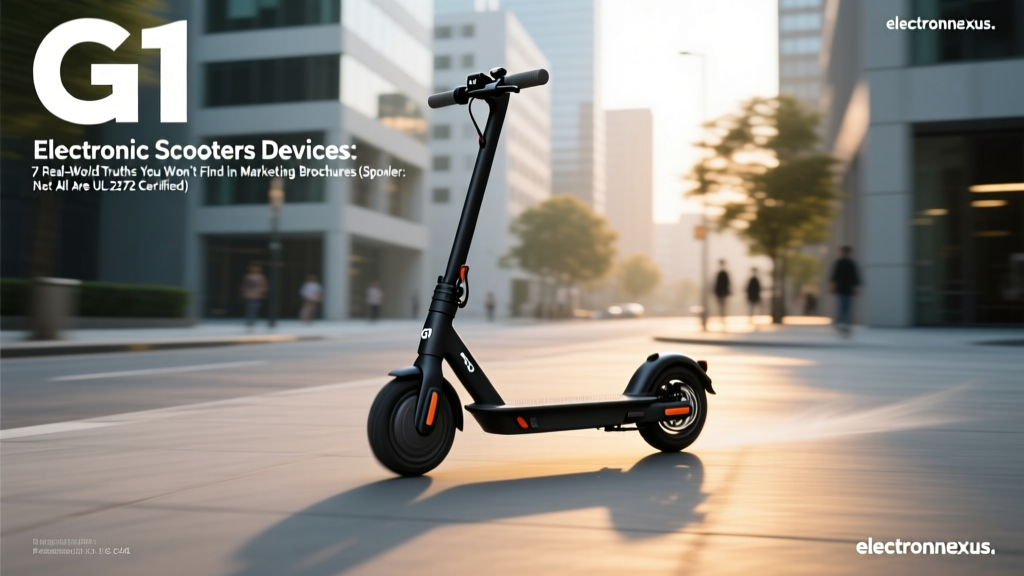 G1 Electronic Scooters Devices: 7 Real-World Truths You Won’t Find in Marketing Brochures (Spoiler: Not All Are UL 2272 Certified)